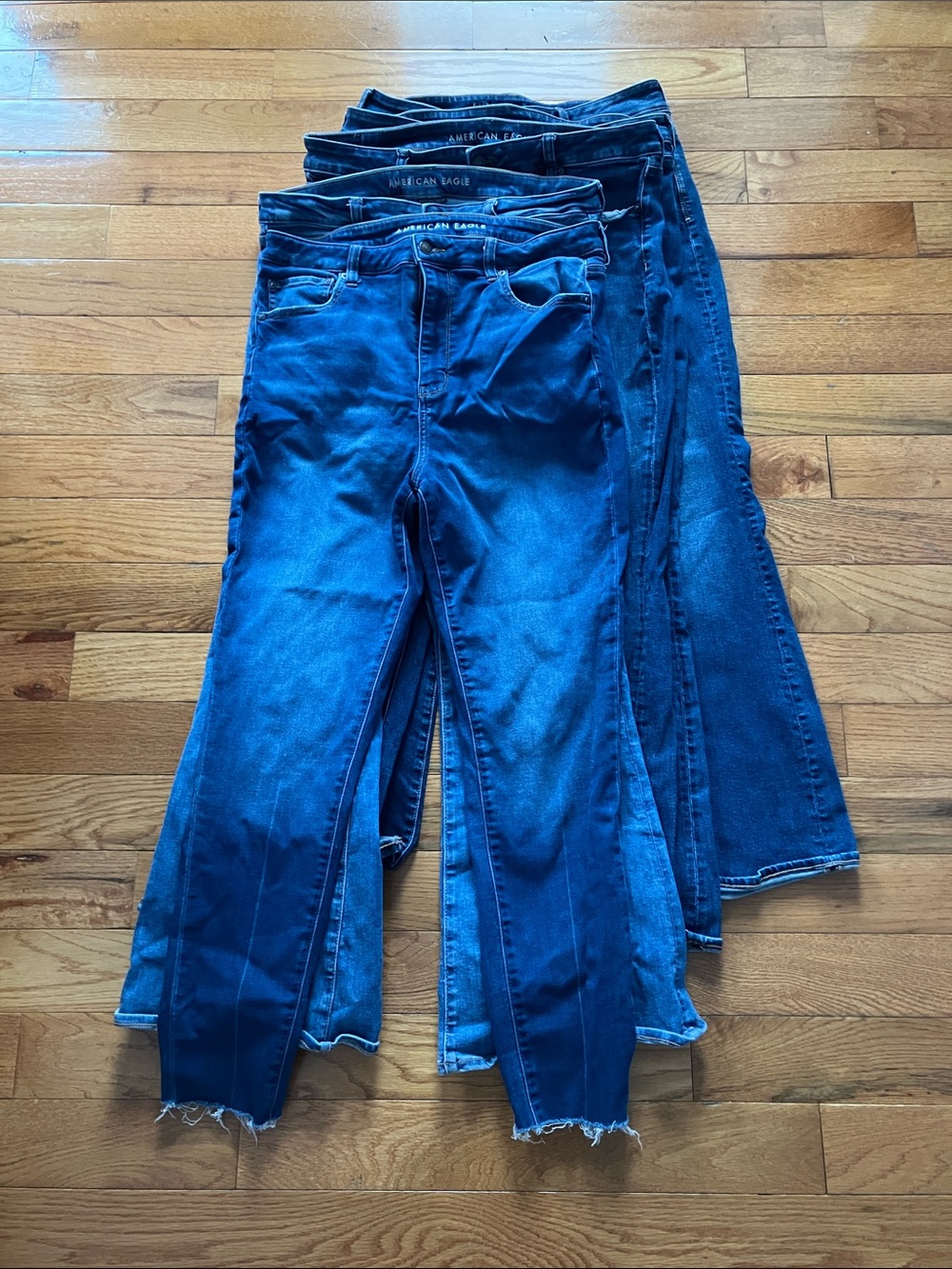 American Eagle Outfitters Dark Blue High-Rise Jeans Bundle